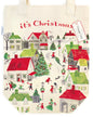 Cavallini Vintage Inspired Tote Bag - Christmas Village