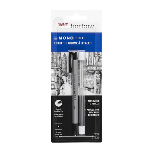 Ensemble de gommes Tombow MONO Zero - Rond