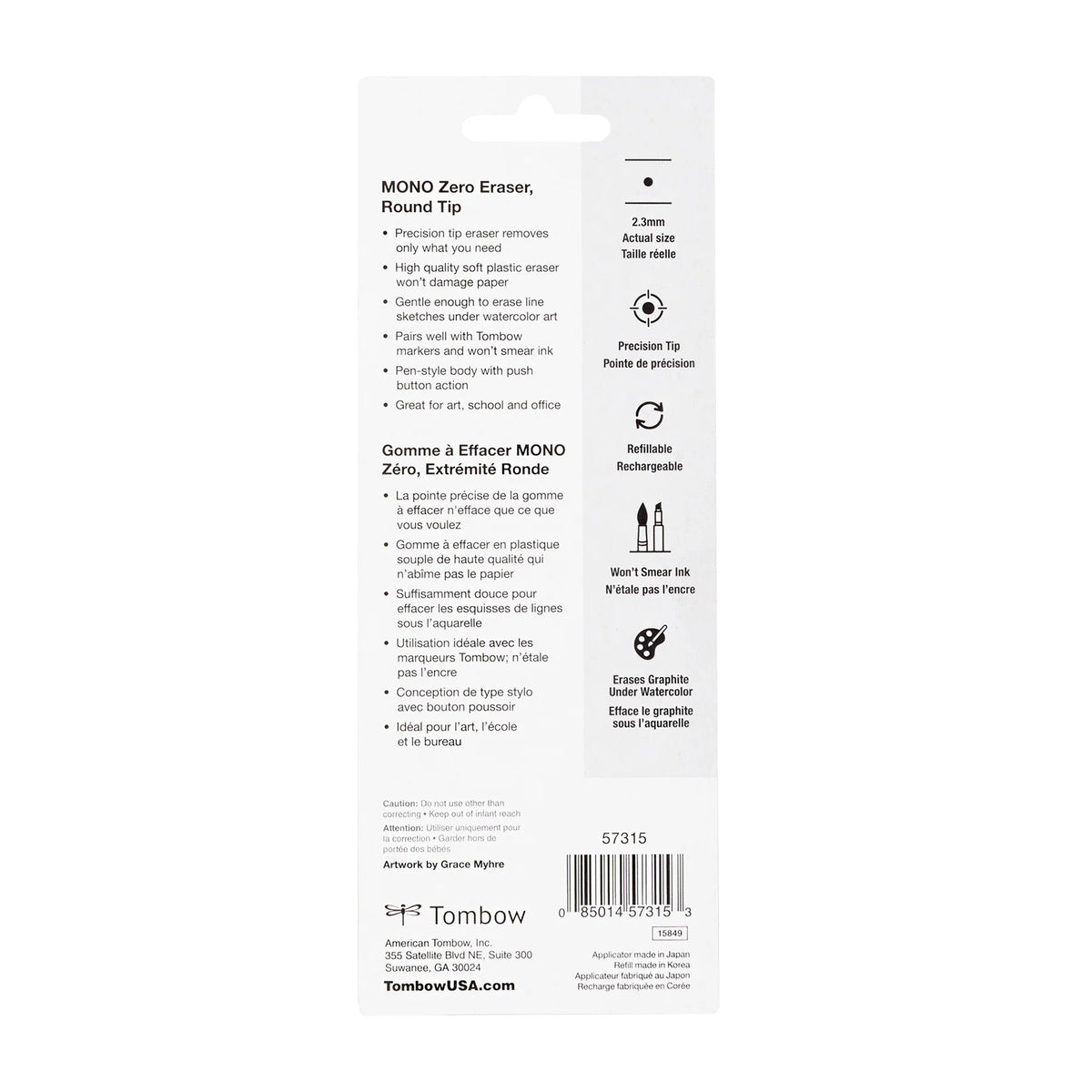 Tombow MONO Zero Eraser Set - Round