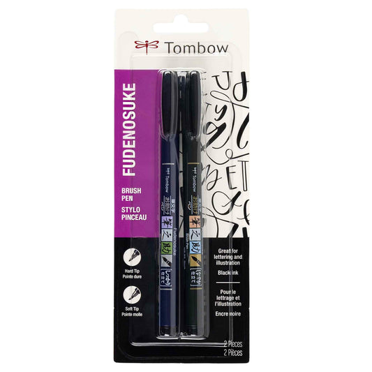 Lot de 2 stylos pinceaux Tombow Fudenosuke