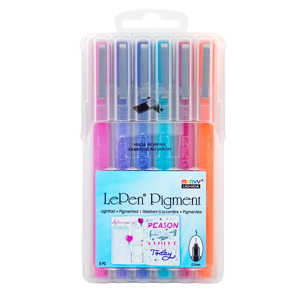 Marvy Uchida Le Pen Pigment Jewel Set of 6