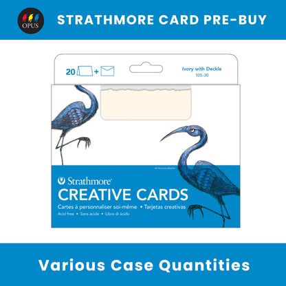Cartes Strathmore Creative, blanc ivoire, avec bordures, 5" x 6 7/8" (pré-achat)