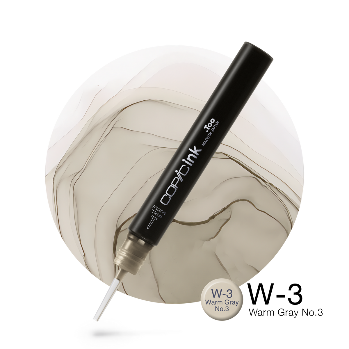 Copic Ink refill 12ml – W3 Warm Gray #3