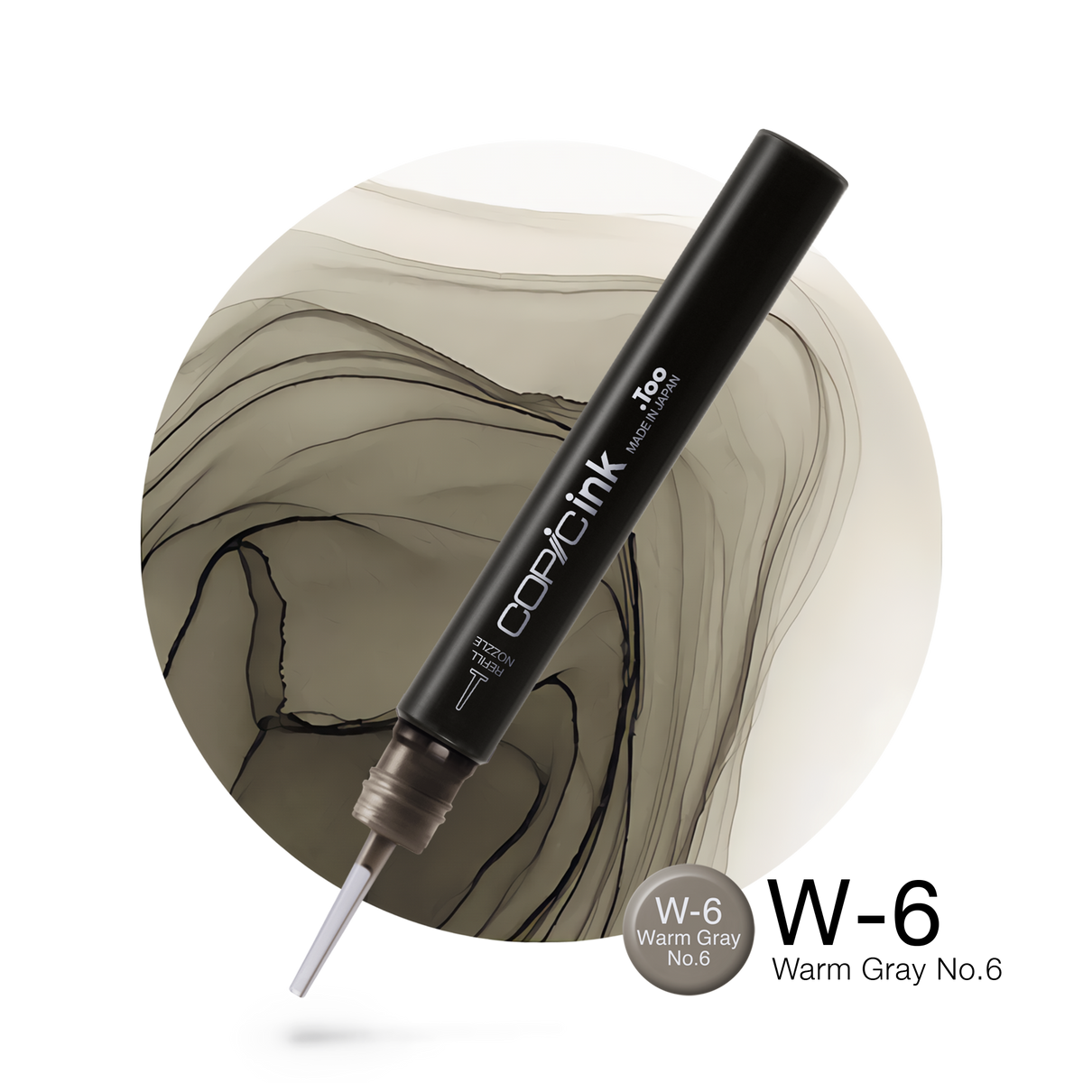 Copic Ink refill 12ml – W6 Warm Gray #6