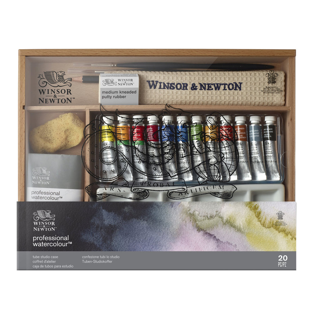 Winsor & Newton Professional Watercolour Tube Studio Case 20 Piece Set