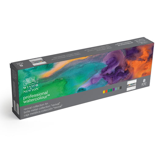 Winsor & Newton Professional Watercolour Set of 8 Revival Collection Tin