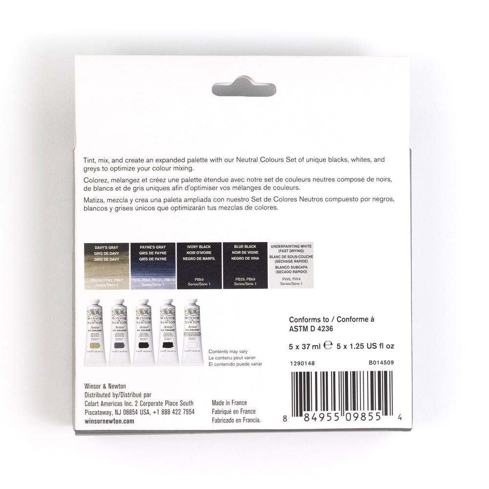 Winsor & Newton Artist's Oil Colours Neutral Set of 5