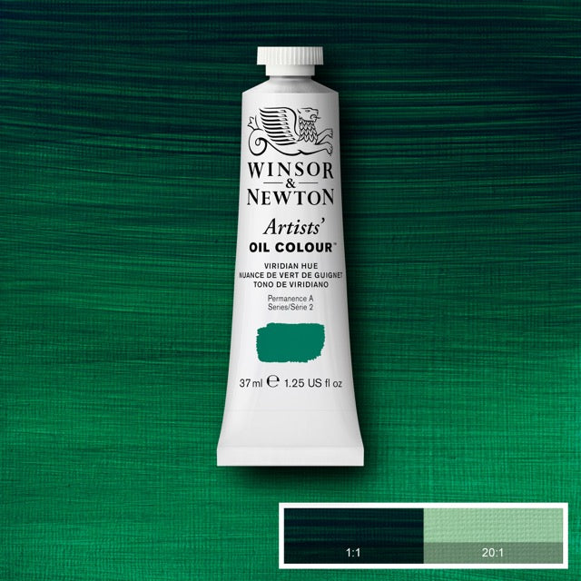 Couleurs à l'huile pour artistes Winsor &amp; Newton - Brun ou vert