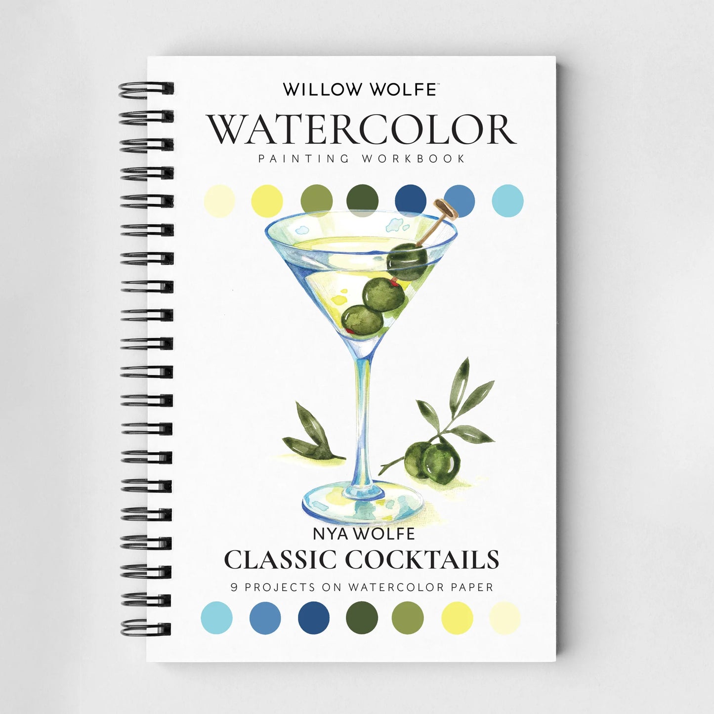 Willow Wolfe Watercolor Workbook - Classic Cocktails