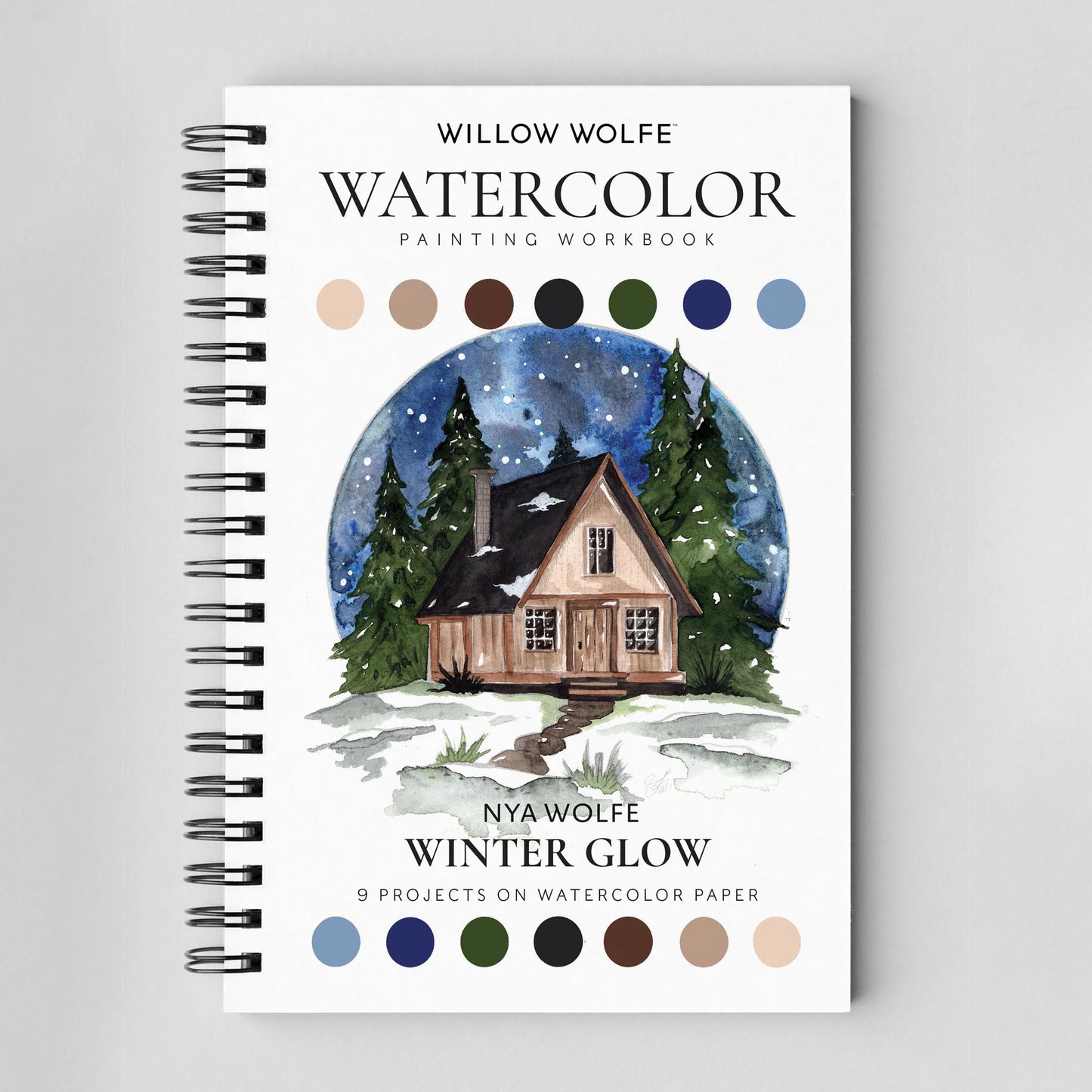 Willow Wolfe Watercolor Workbook - Winter Glow by Nya Wolfe