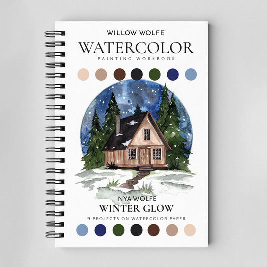 Willow Wolfe Watercolor Workbook - Winter Glow by Nya Wolfe