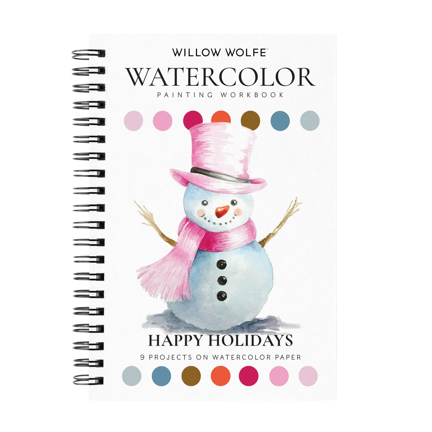 Willow Wolfe Watercolor Workbook - Happy Holidays