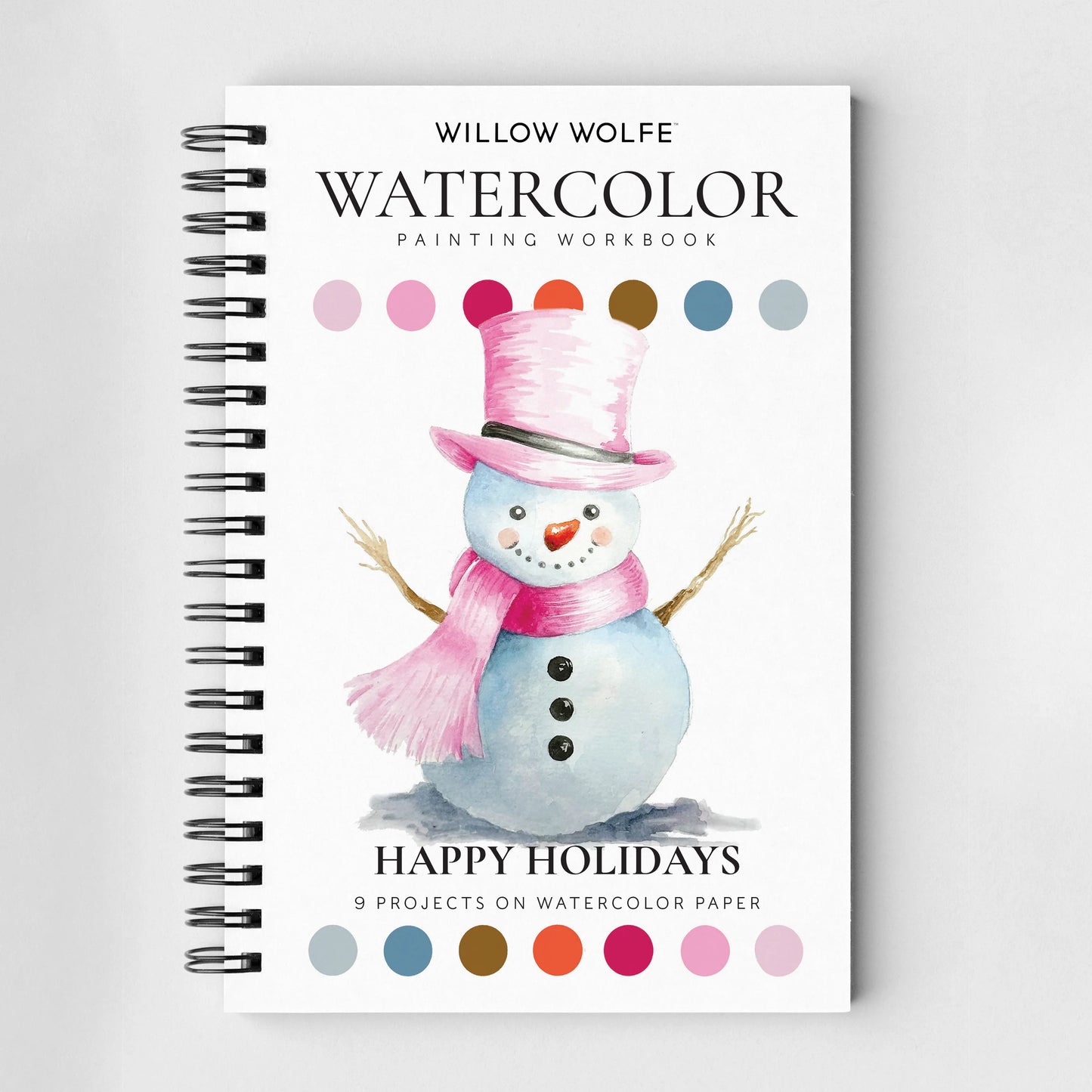 Willow Wolfe Watercolor Workbook - Happy Holidays