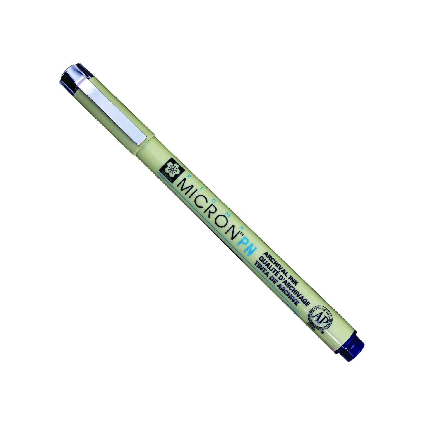 Sakura Pigma Micron Pen - Blue-Black, Plastic Nib, cap on