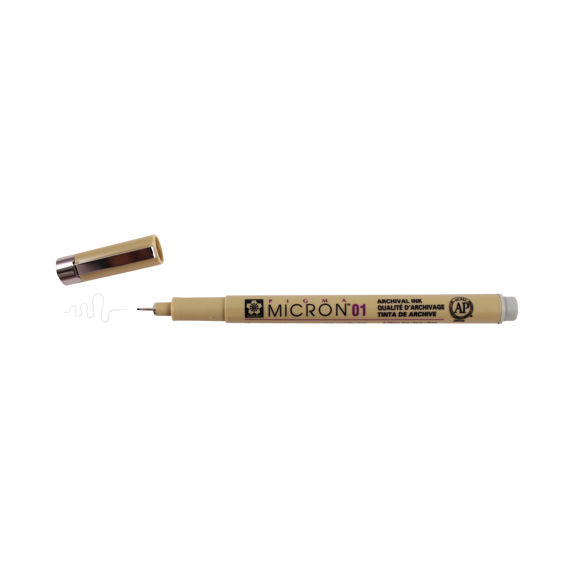 Sakura Pigma Micron Pen - Light Cool Gray, 01 point, cap off