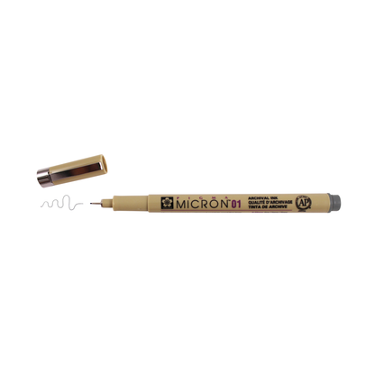 Sakura Pigma Micron Pen - Cool Gray, 01 point, cap off