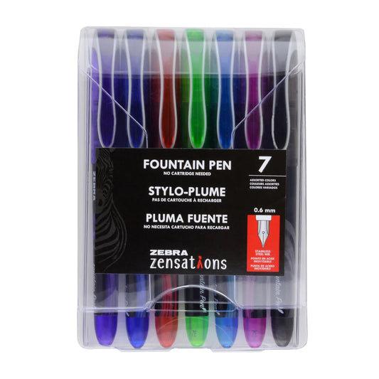Zebra Fountain Pen Set of 7