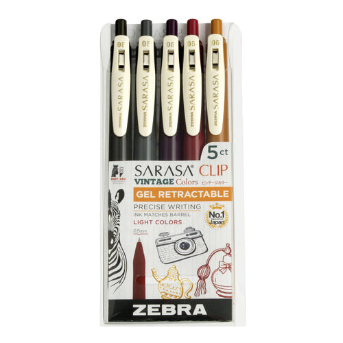 Zebra Sarasa Clip Vintage Light Set of 5