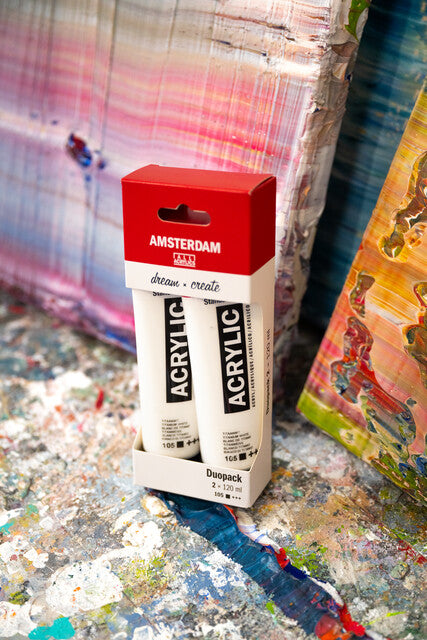 Amsterdam Acrylic Paint Titanium White Duo Pack