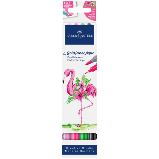 Faber-Castell Tropical Escapes Goldfaber Aqua Marker Set of 4 - Pink Flamingo