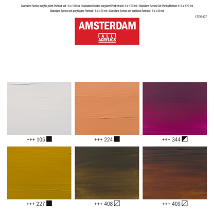 Amsterdam Standard Series Acrylic - Portrait Set of 6 x 120ml