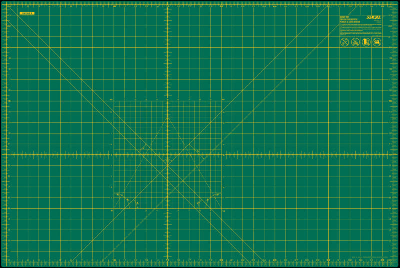 OLFA Double Sided Rotary Mat Green 24" x 36"