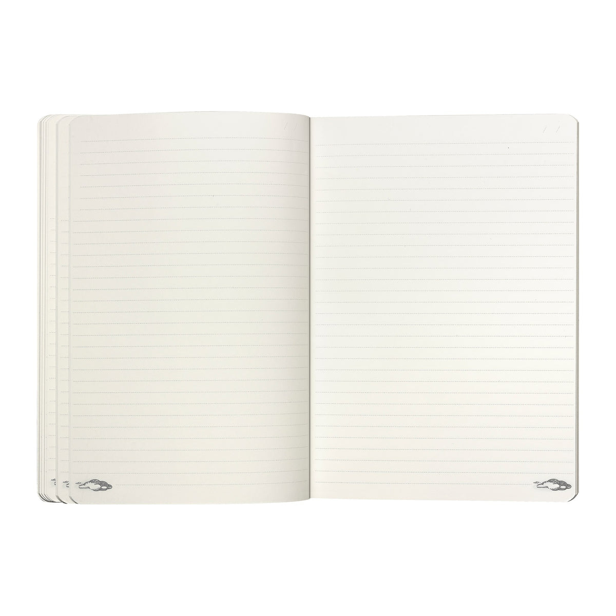 Caran d'Ache Toile de Jouy A5 notebook open to lined pages