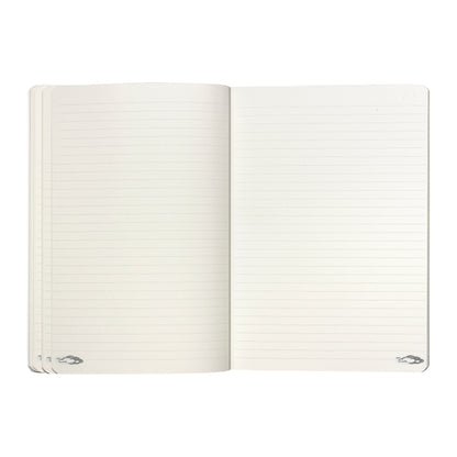 Caran d'Ache Toile de Jouy A5 notebook open to lined pages