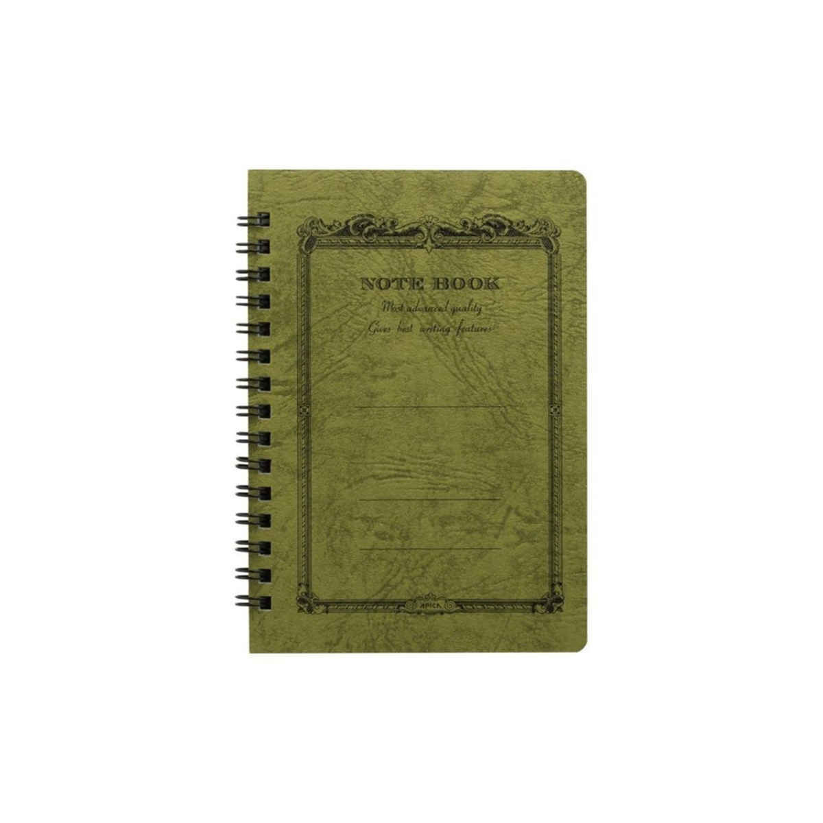 Apica Twin Ring Notebook - A6, Olive