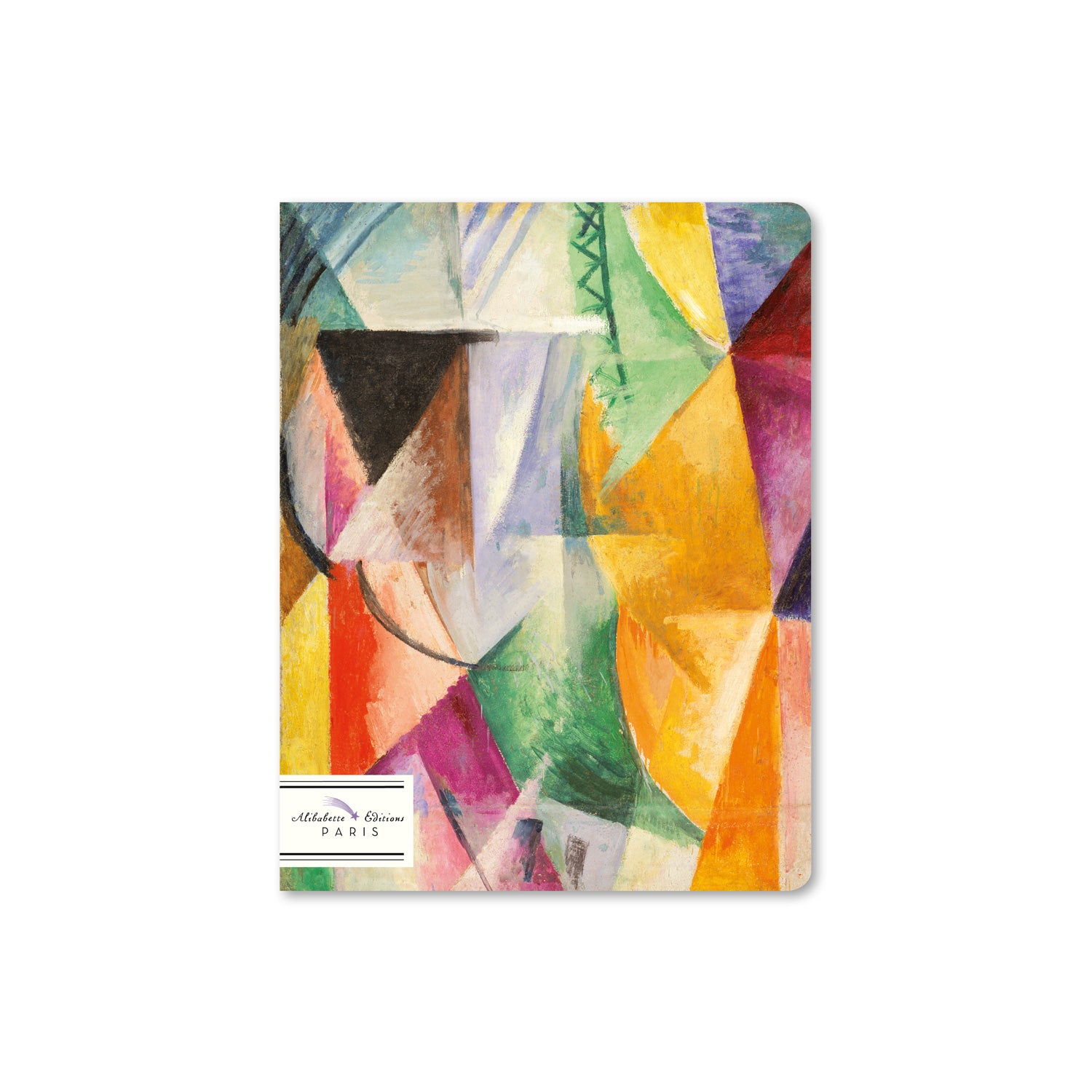 Alibabette lined journal, Delaunay Fenetre cover, front