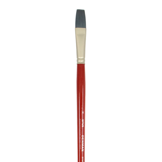 Opus Denman Acrylic Brushes Long Handle - Flat