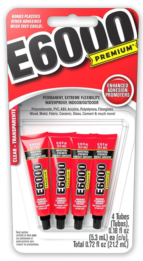 E6000 PREMIUM Mini Clear Adhesive 4-Pack