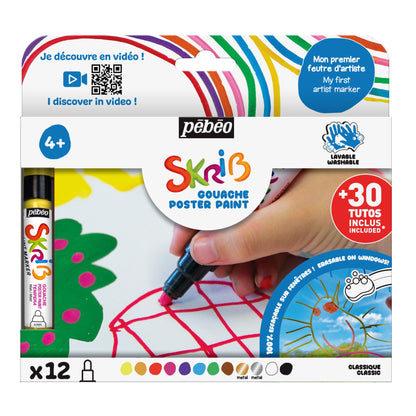 Pebeo Skrib Gouache Marker Set of 12