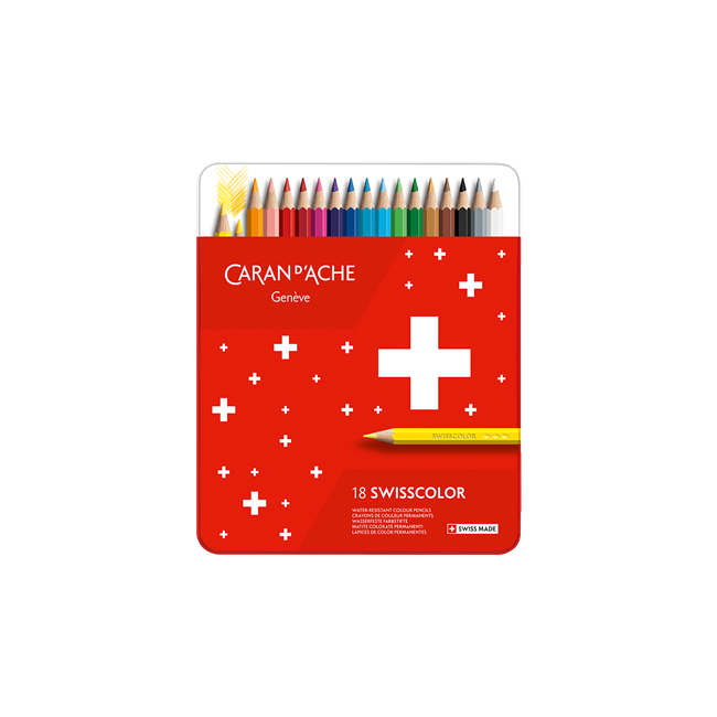 Swisscolor Colour Pencil Set of 18 - Metal tin