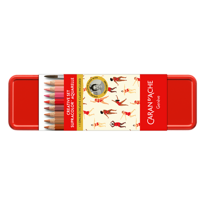 Caran d'Ache Creative Set of 13 pieces including Brush + Online Course - Nina Cosford