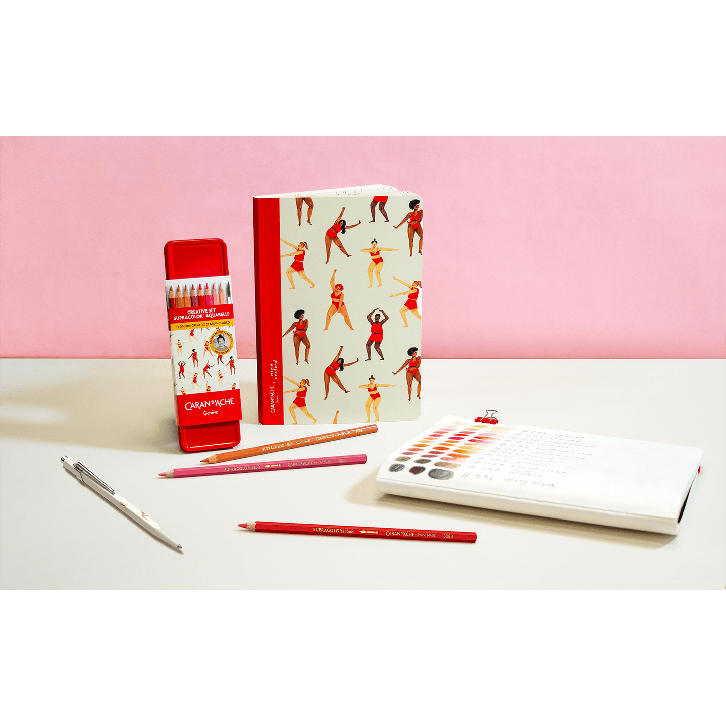 Caran d'Ache Creative Set of 13 pieces including Brush + Online Course - Nina Cosford