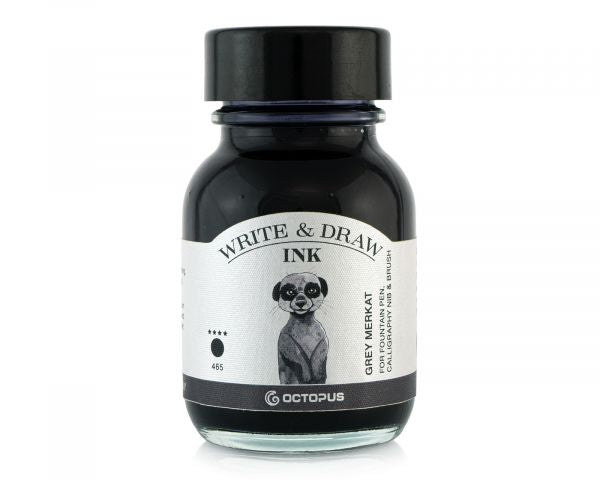 Octopus Write and Draw Ink Grey Merkat 50ml