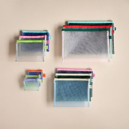 Papier Tigre Mesh Pouch (S) - Blue & Turquoise