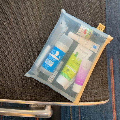 Papier Tigre Mesh Pouch (M) - Light Blue & Yellow