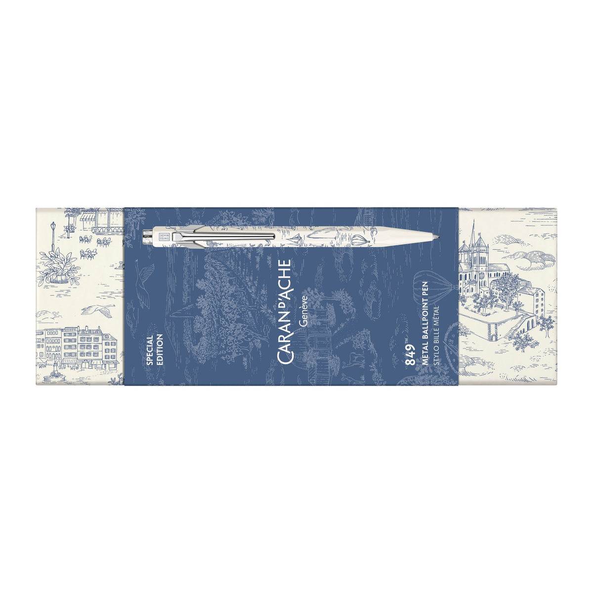 Caran d'Ache Toile de Jouy 849 Ballpoint Pen White
