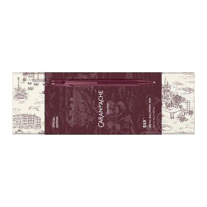 Caran d'Ache Toile de Jouy 849 Ballpoint Pen Burgundy