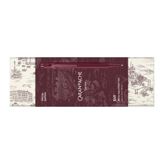 Caran d'Ache Toile de Jouy 849 Ballpoint Pen Burgundy