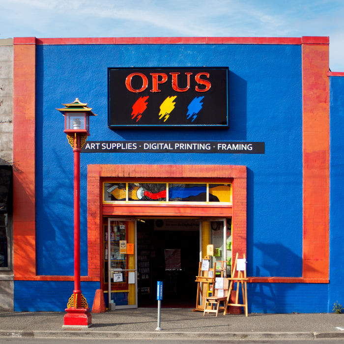 Opus Art Supplies Victoria Storefront at 512 Herald St.