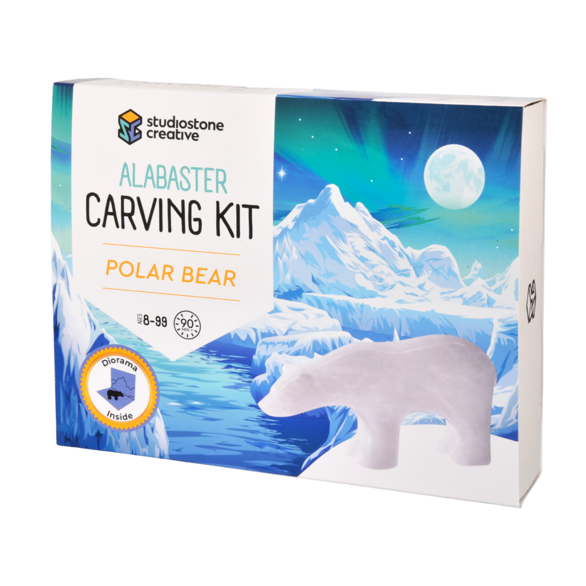 Studiostone Creative Alabaster Carving Kit - Polar Bear