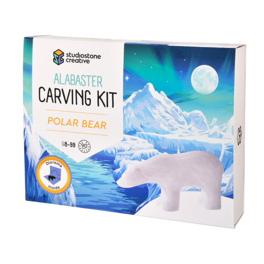Studiostone Creative Alabaster Carving Kit - Polar Bear