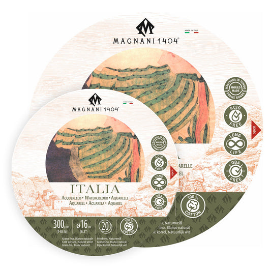 Magnani Italia Watercolour Blocks Cold Pressed - 300gsm, Round