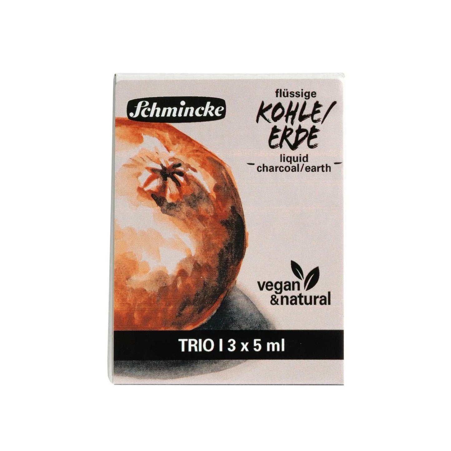 Schmincke Sketching Trio Set of 3 x 5ml - Liquid Charcoal & Earth Pigments