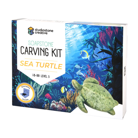 Kit de Sculpture en Stéatite Studiostone Creative - Tortue de Mer