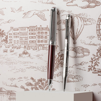 Caran d'Ache Toile de Jouy Léman and Ecridor ballpoint pens