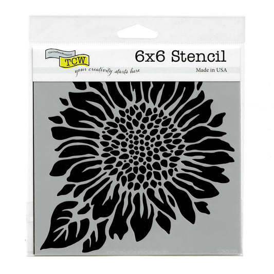 The Crafter's Workshop Stencil 6" x 6" - Joyful Sunflower